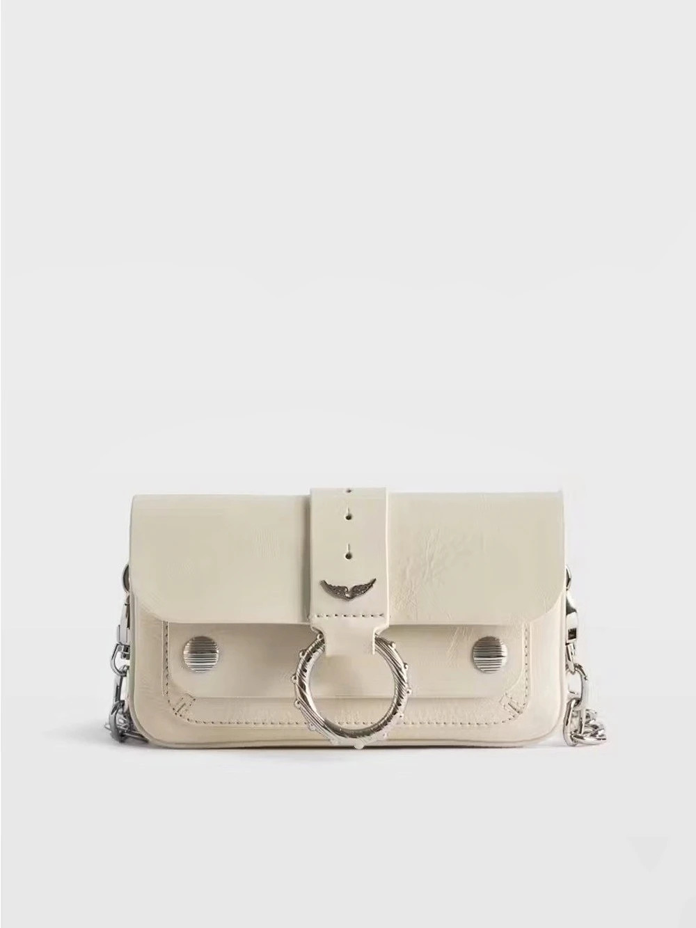Zadig & Voltaire Rocky Bag Shoulder Bag in Cream
